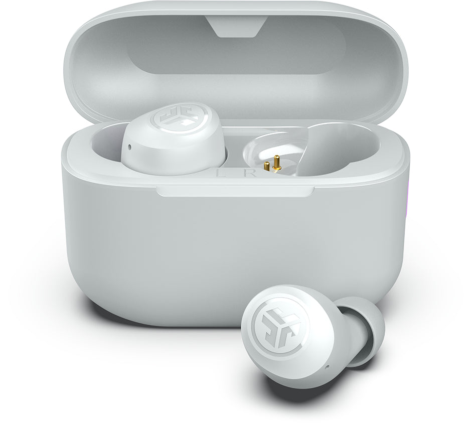 JLab Go Pop+ TWS In-Ear – Stereo, TWS, mit Ladecase, Weiss, BT 5.3