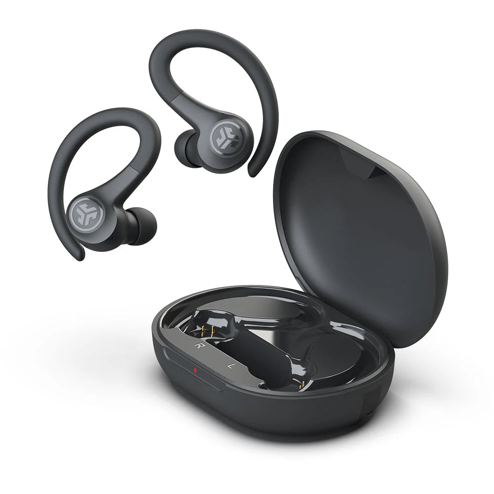 JLab Go Air Sport Ohrbügel True Wireless – mit Ladecase, Graphit, BT 5.1