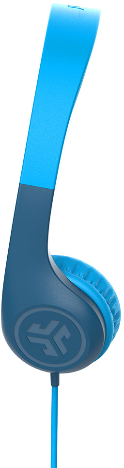JLab JBuddies Pop Kinderkopfhörer – Over-Ear, Stereo, Kabelgebunden, 3,5 mm Klinke, 85 dB Lautstärkebegrenzung, Blau