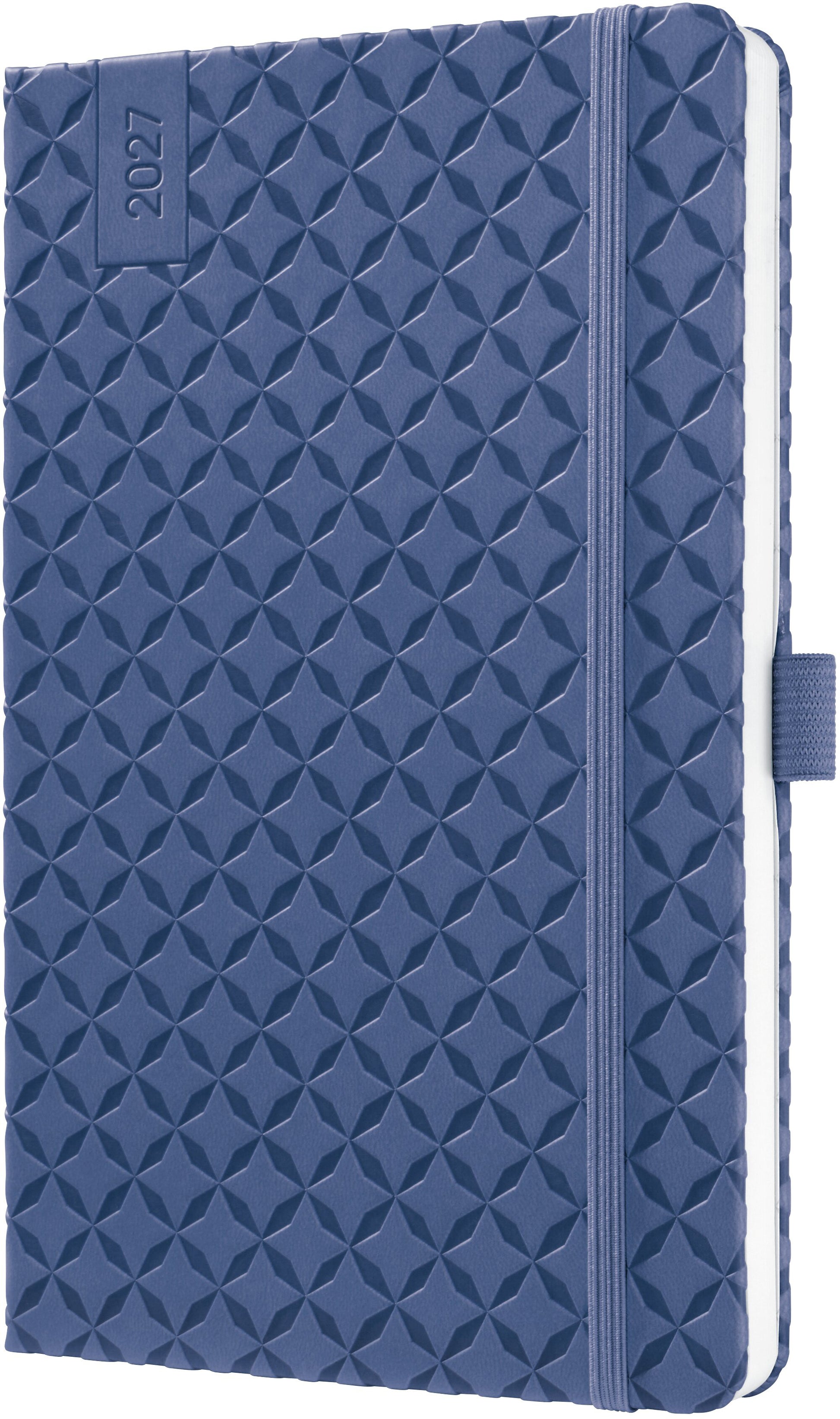 Jolie Flair 7J101 – Wochenagenda 2027, 1 Woche/2 Seiten, A5, Hardcover, Indigo Blau