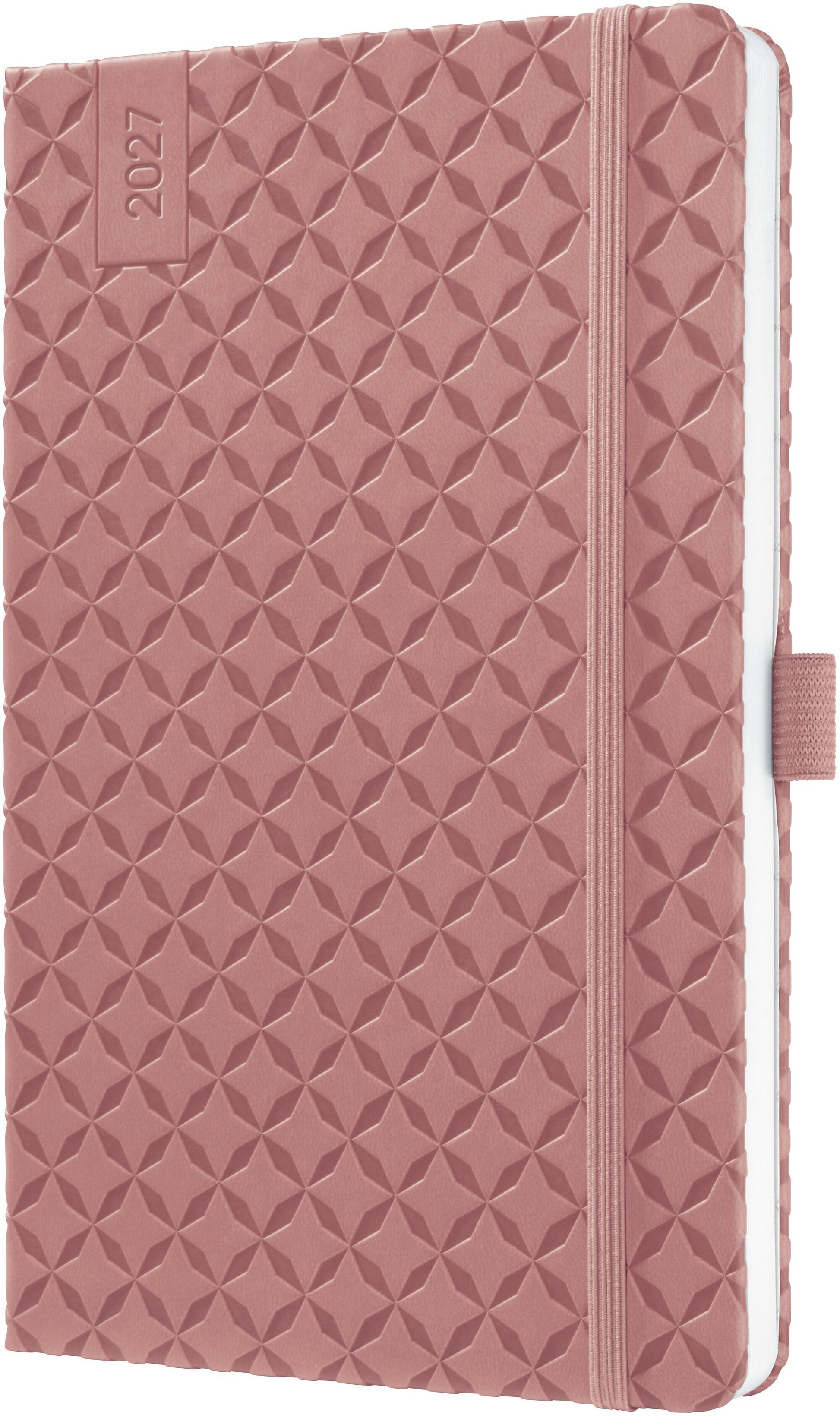 Jolie Flair 7J129 – Wochenagenda 2027, 1 Woche/2 Seiten, A5, Hardcover, Staubiges Rot