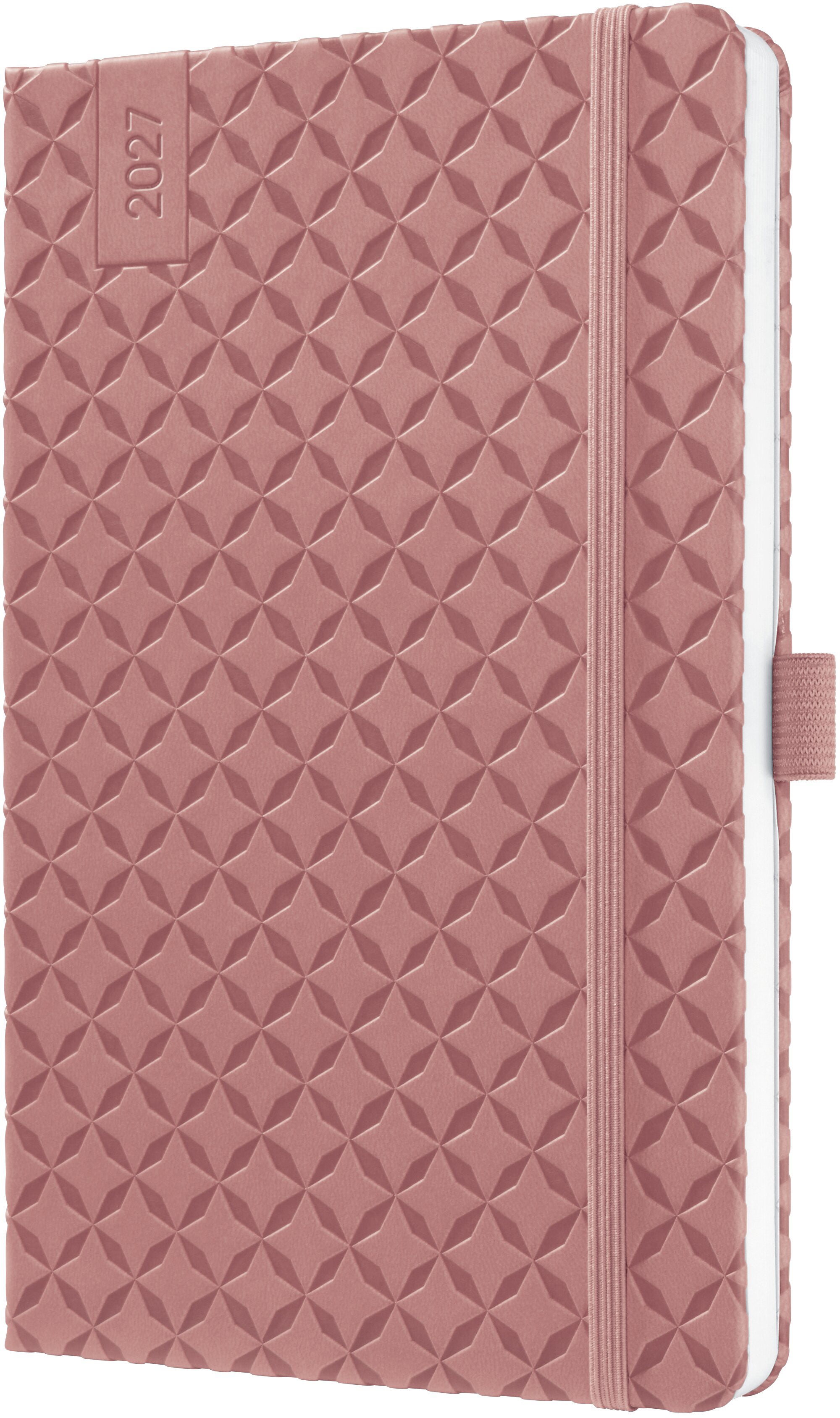 Jolie Flair 7J129 – Wochenagenda 2027, 1 Woche/2 Seiten, A5, Hardcover, Staubiges Rot