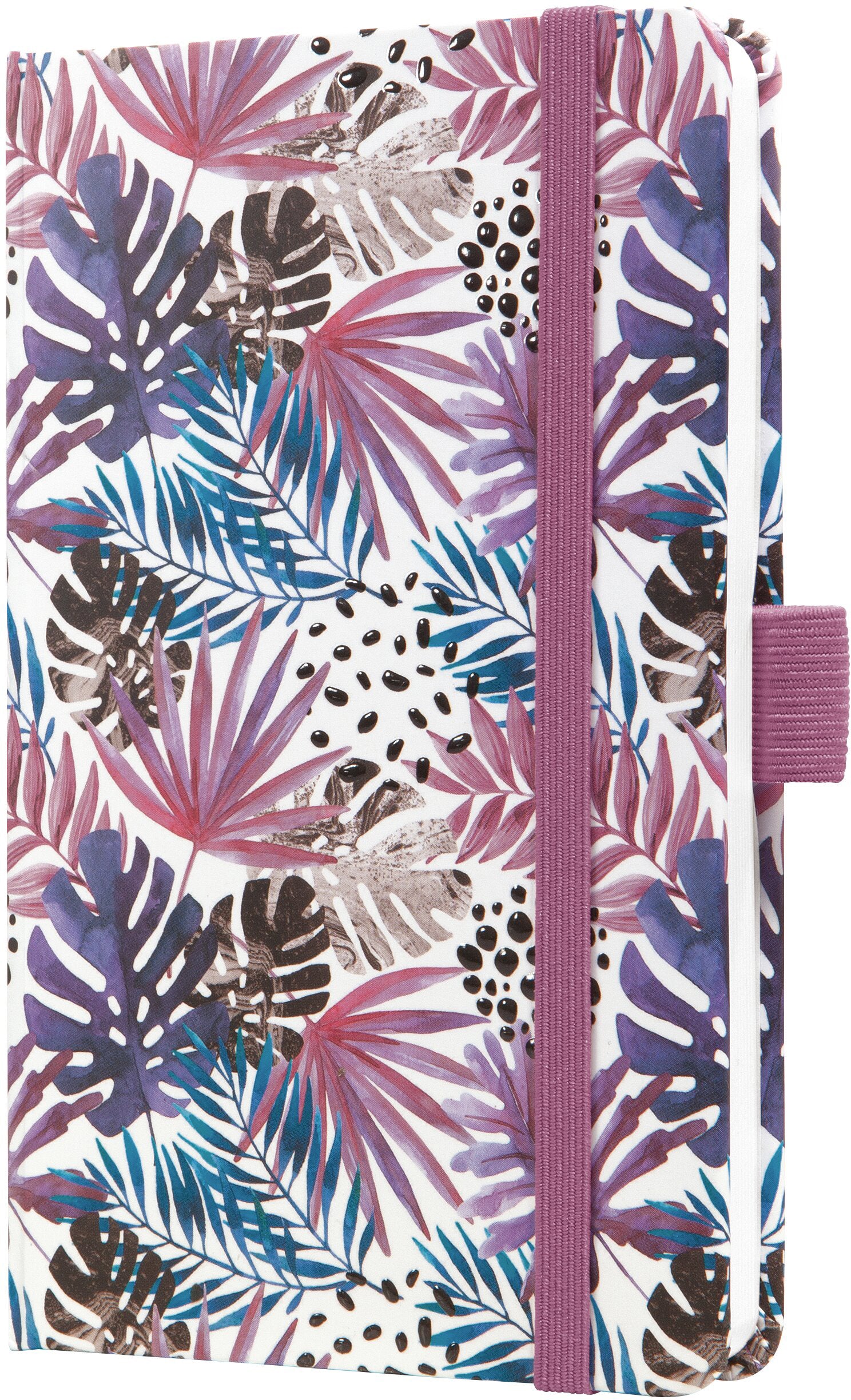 Jolie Beauty 7J354 – Wochenagenda 2027, 1 Woche/2 Seiten, A6, Hardcover, Violet Jungle