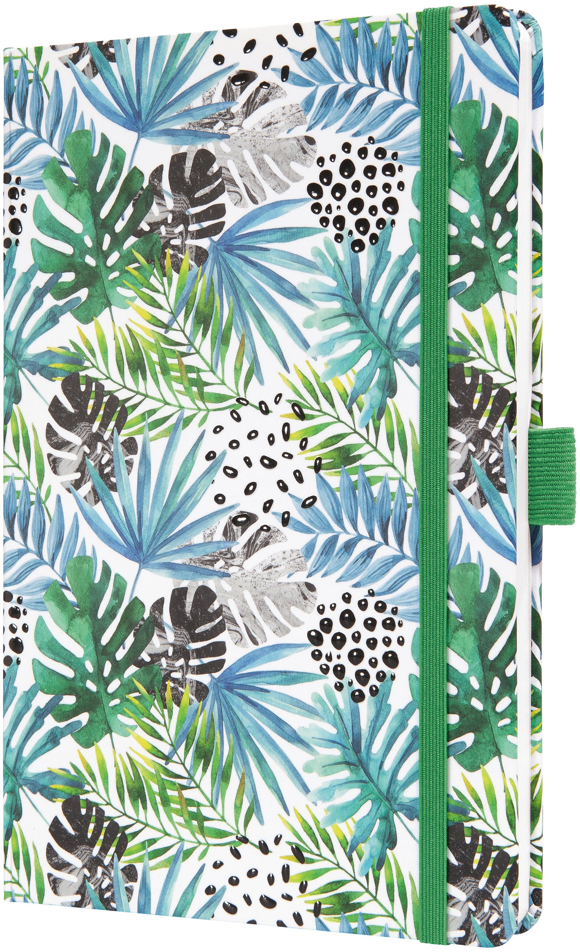 Jolie Beauty – Wochenagenda 2027, 1 Woche/2 Seiten, A5, Hardcover, Green Jungle Fever