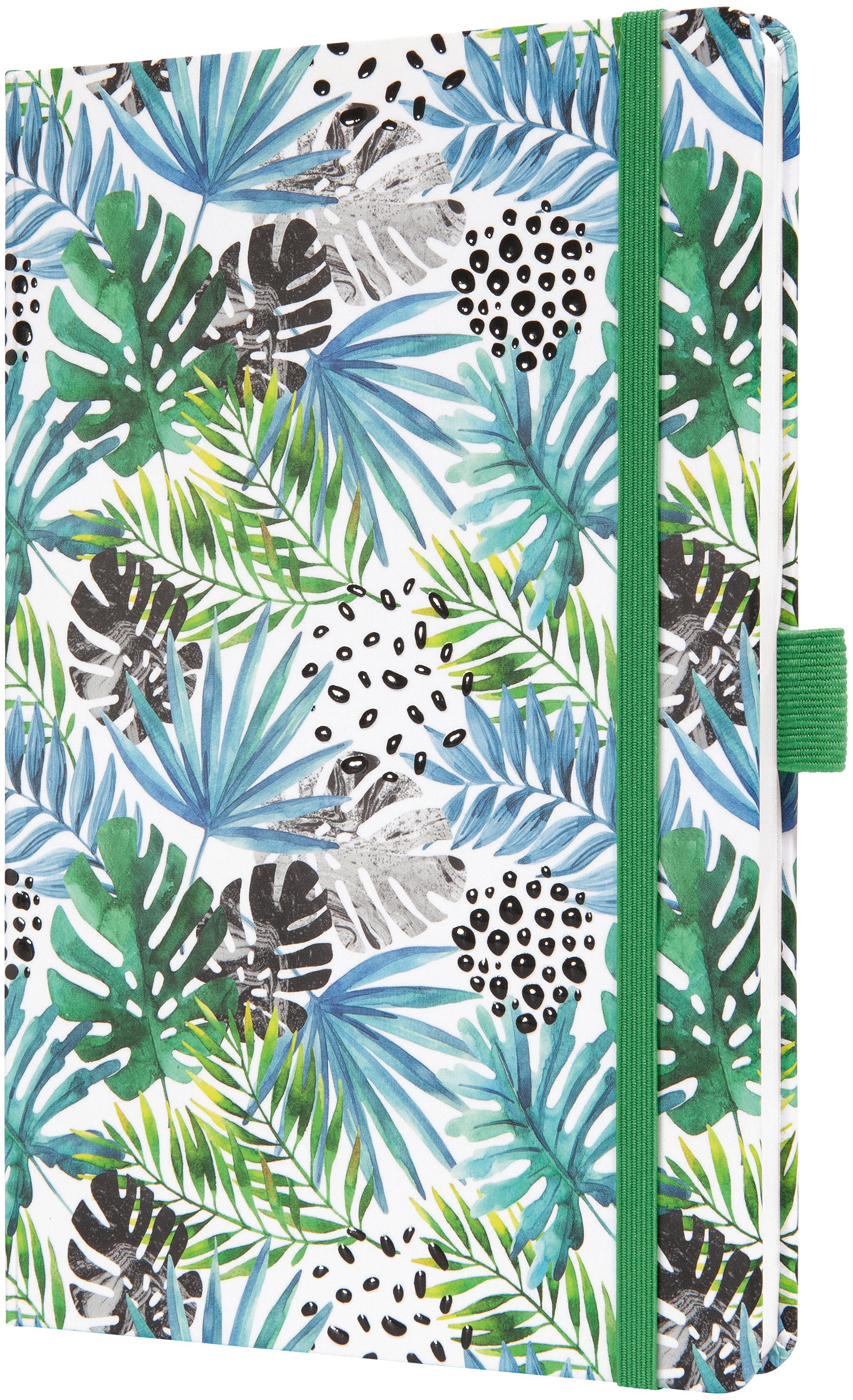 Jolie Beauty – Wochenagenda 2027, 1 Woche/2 Seiten, A5, Hardcover, Green Jungle Fever