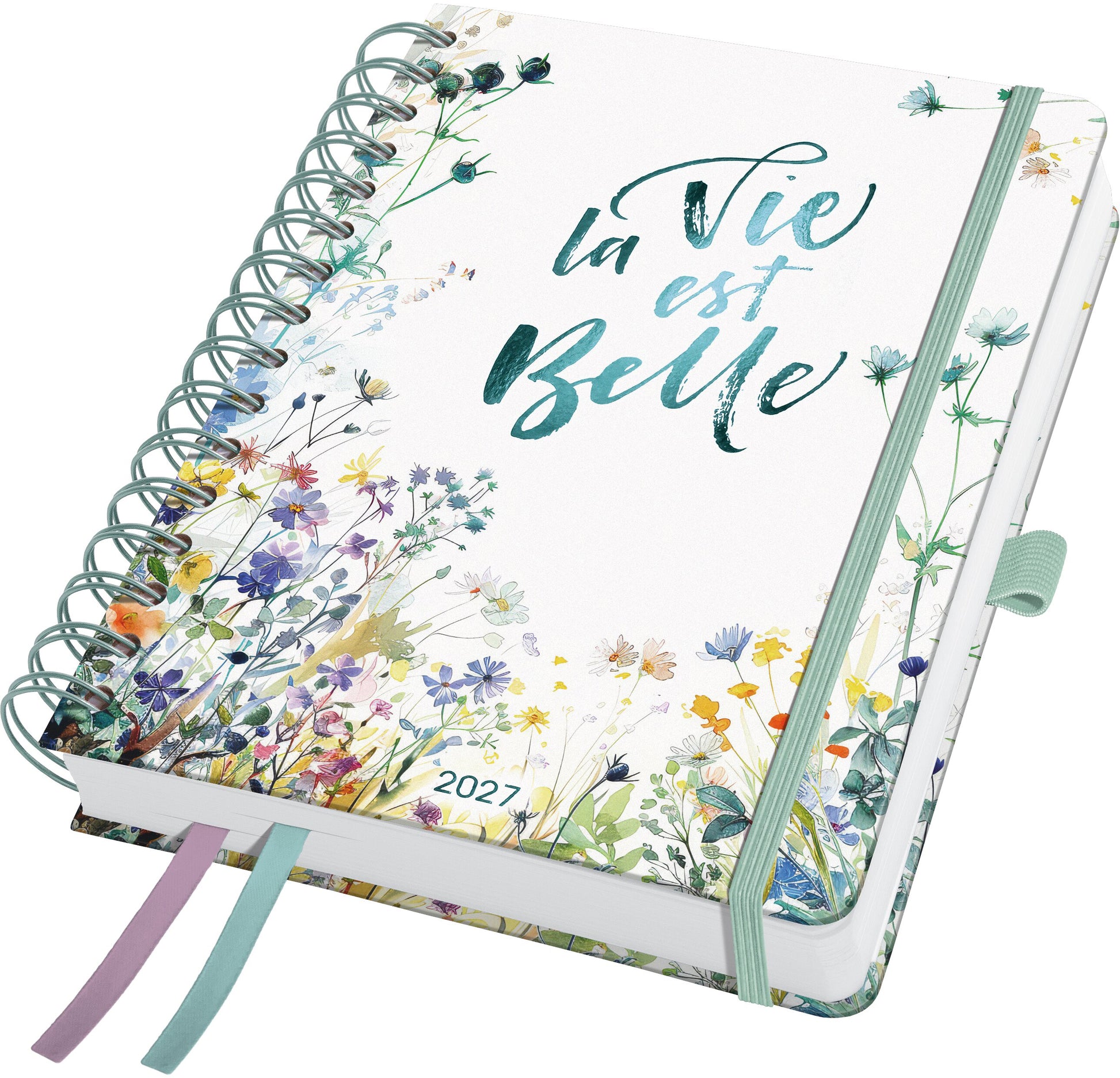 Jolie Inspire – Wochenagenda 2027, 1 Woche/2 Seiten, A5, Spiralbindung