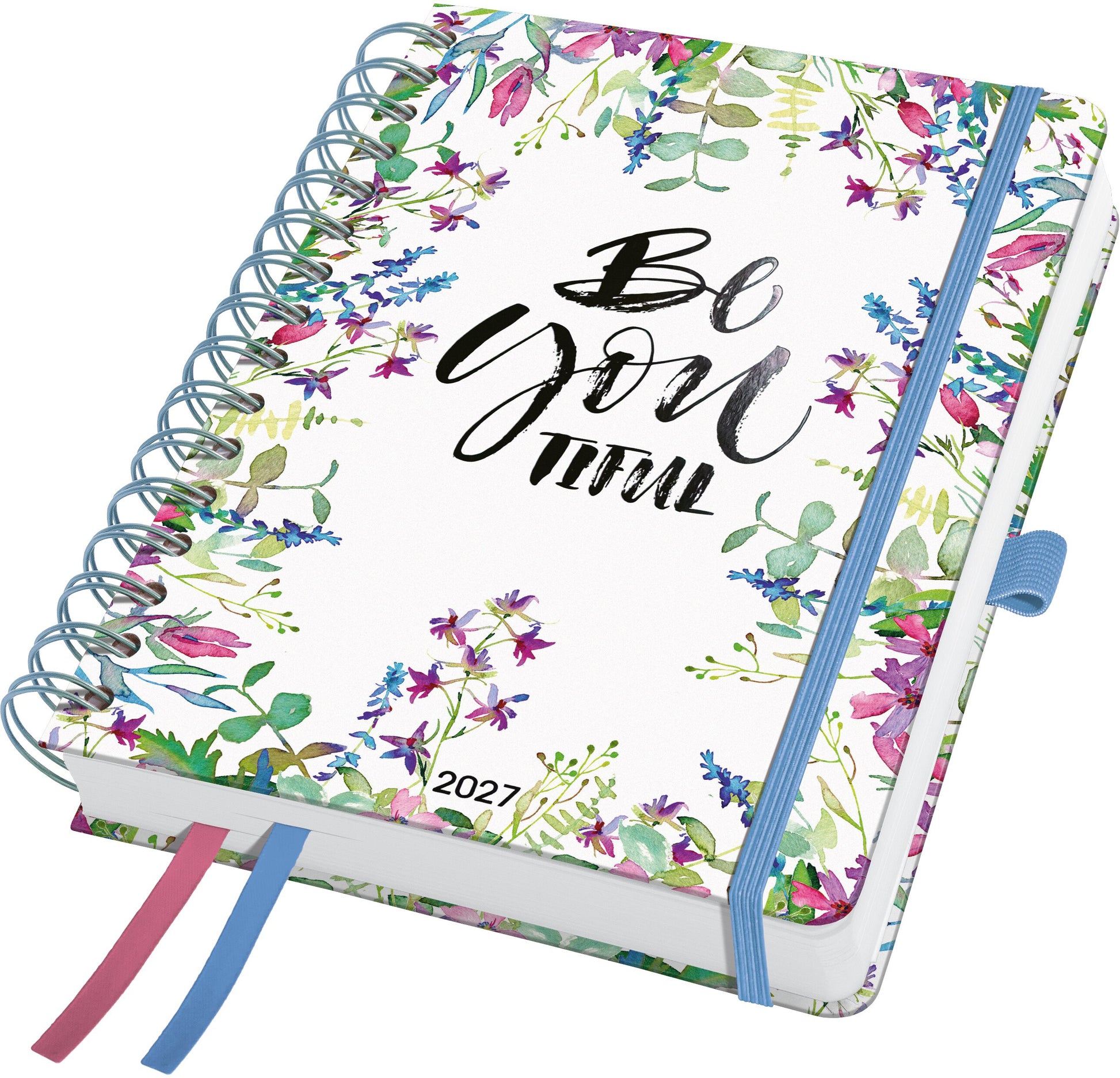 Jolie Inspire – Wochenagenda 2027, 1 Woche/2 Seiten, A5, Hardcover, Spiralbindung