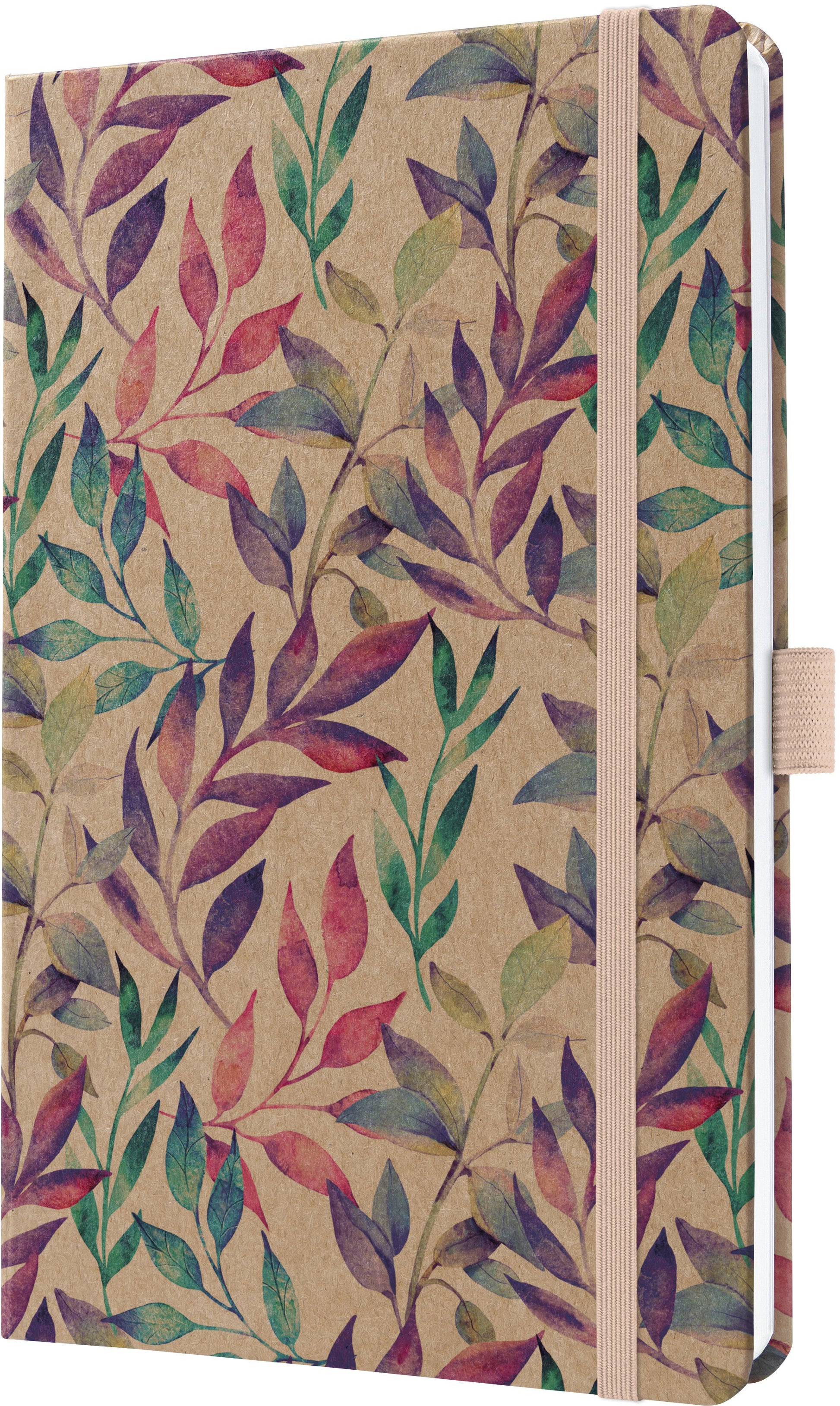 Jolie Pure – Wochenagenda 2027, 1 Woche/2 Seiten, A5, Hardcover, Mehrsprachig DE/FR/EN/NL, Fairy Leaves