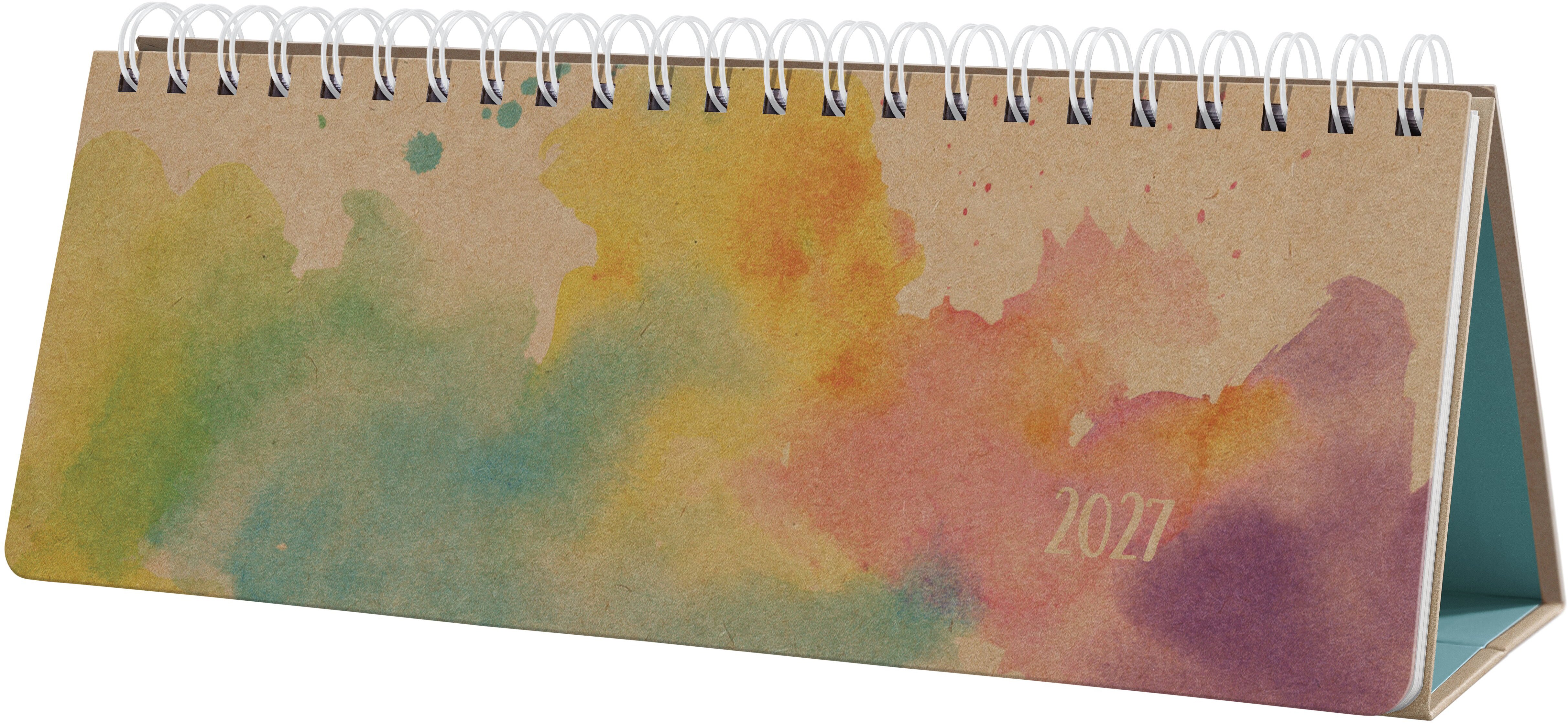 Jolie Pultkalender Pure – 1 Woche/2 Seiten, 30 × 15,4 cm, 2027, Ringmechanik, Hardcover