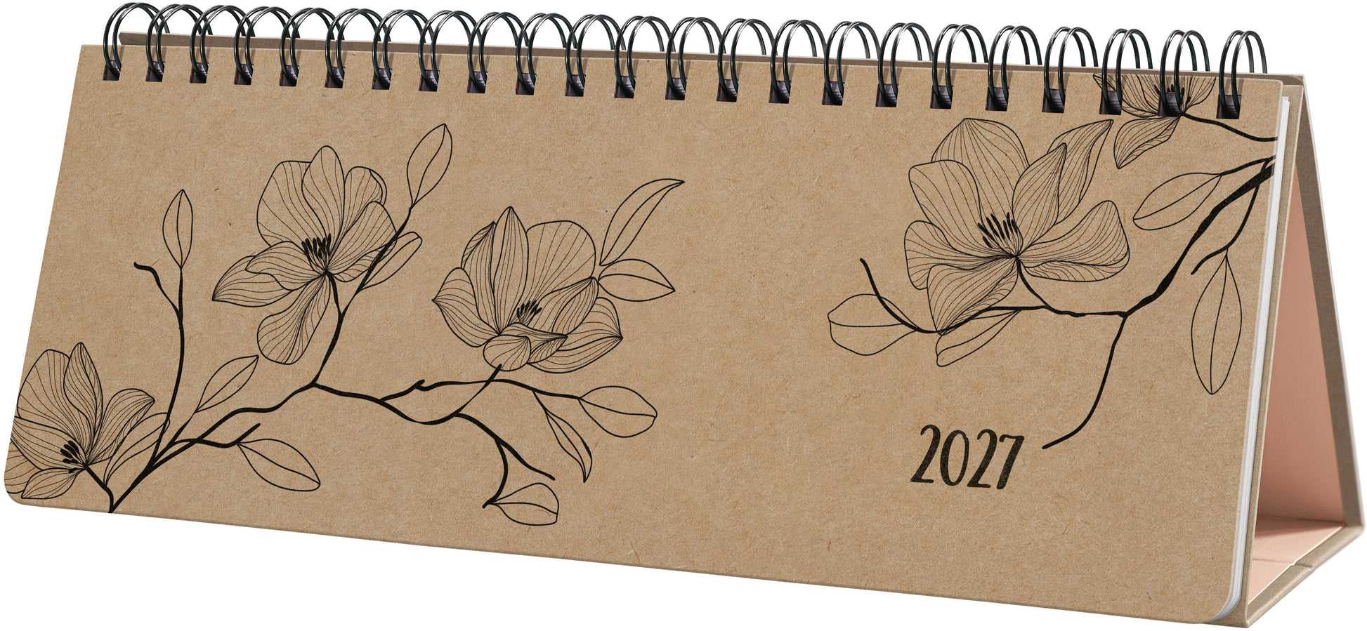 Jolie Pure – Tischkalender 2027, 1 Woche/2 Seiten, 30 × 15,4 cm, Hardcover