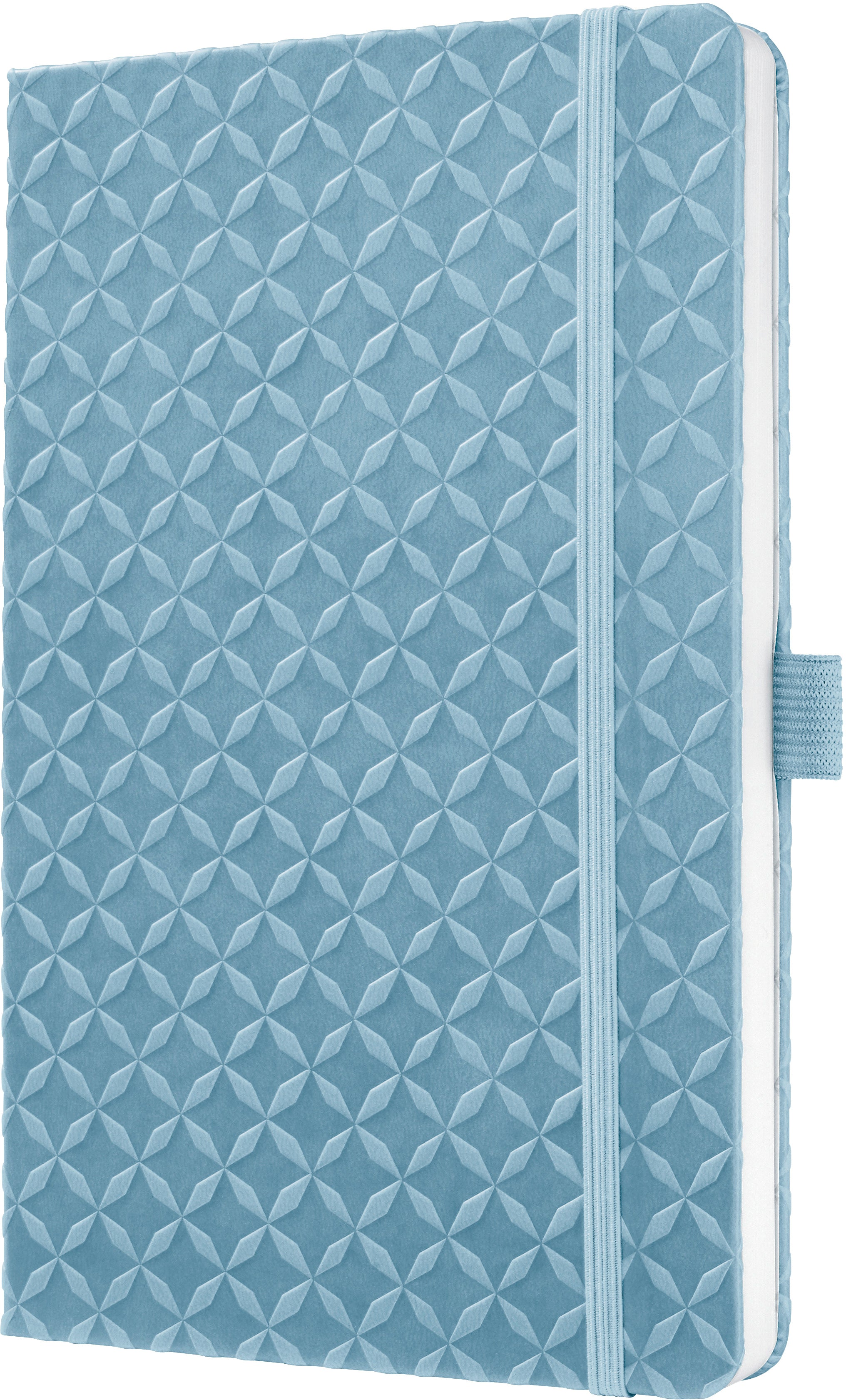 Jolie Notizbuch – A5 – liniert – 174 Seiten – Hardcover, Gummiband, Stiftschlaufe – himmelblau – FSC