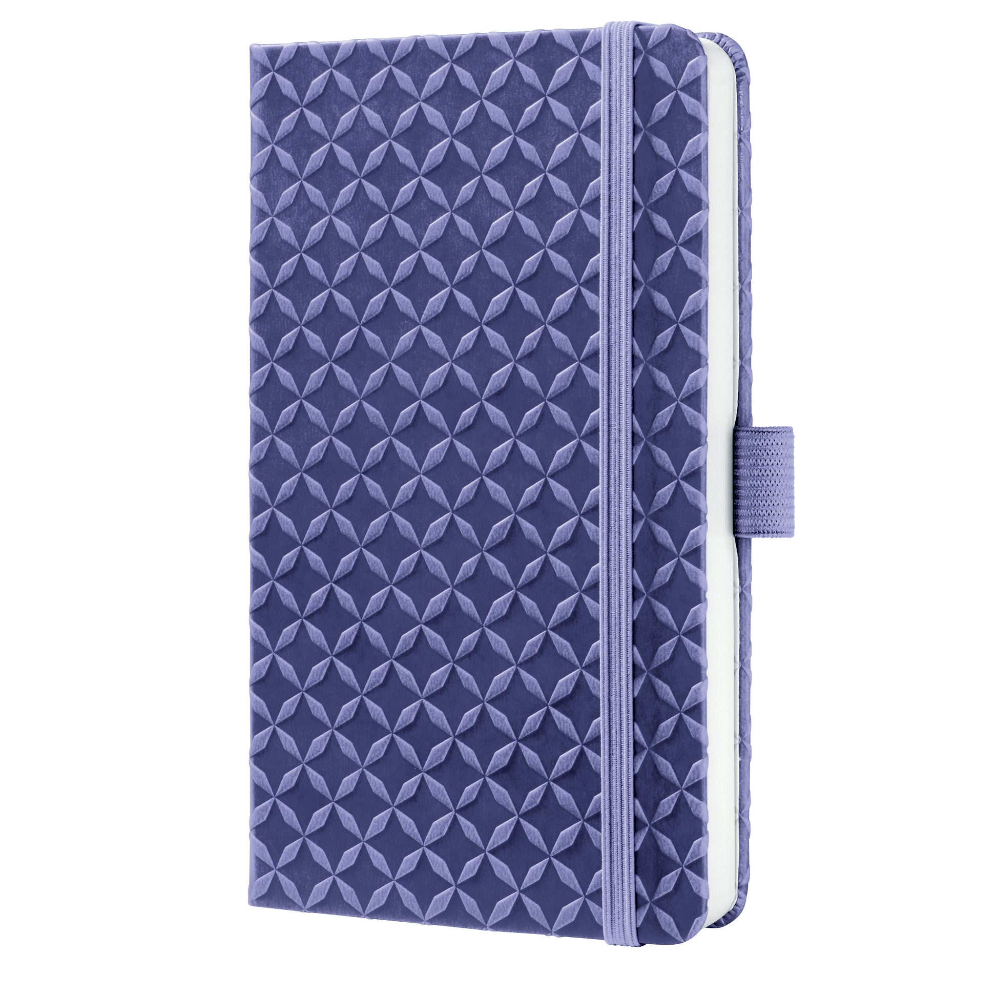 Jolie Notizbuch – A6 – liniert – 174 Seiten – Hardcover, perforiert, Gummiband, Stiftschlaufe, dunkelviolett