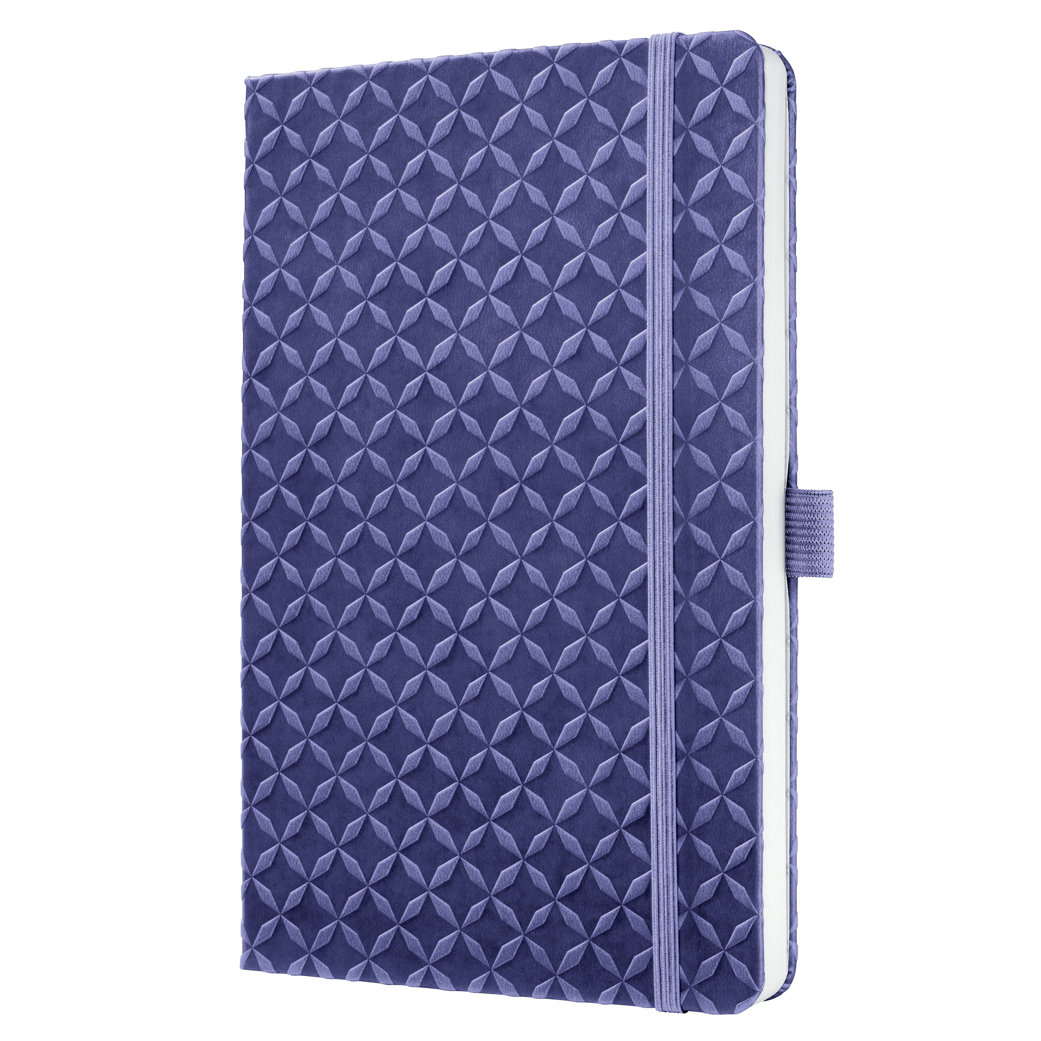 Jolie Notizbuch – A5 – liniert – 174 Seiten – Hardcover, perforiert, Gummiband, Stiftschlaufe, dunkelviolett