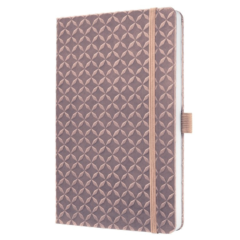 Jolie Notizbuch – A5 – liniert – Gummiband, Stiftschlaufe – pearl rose
