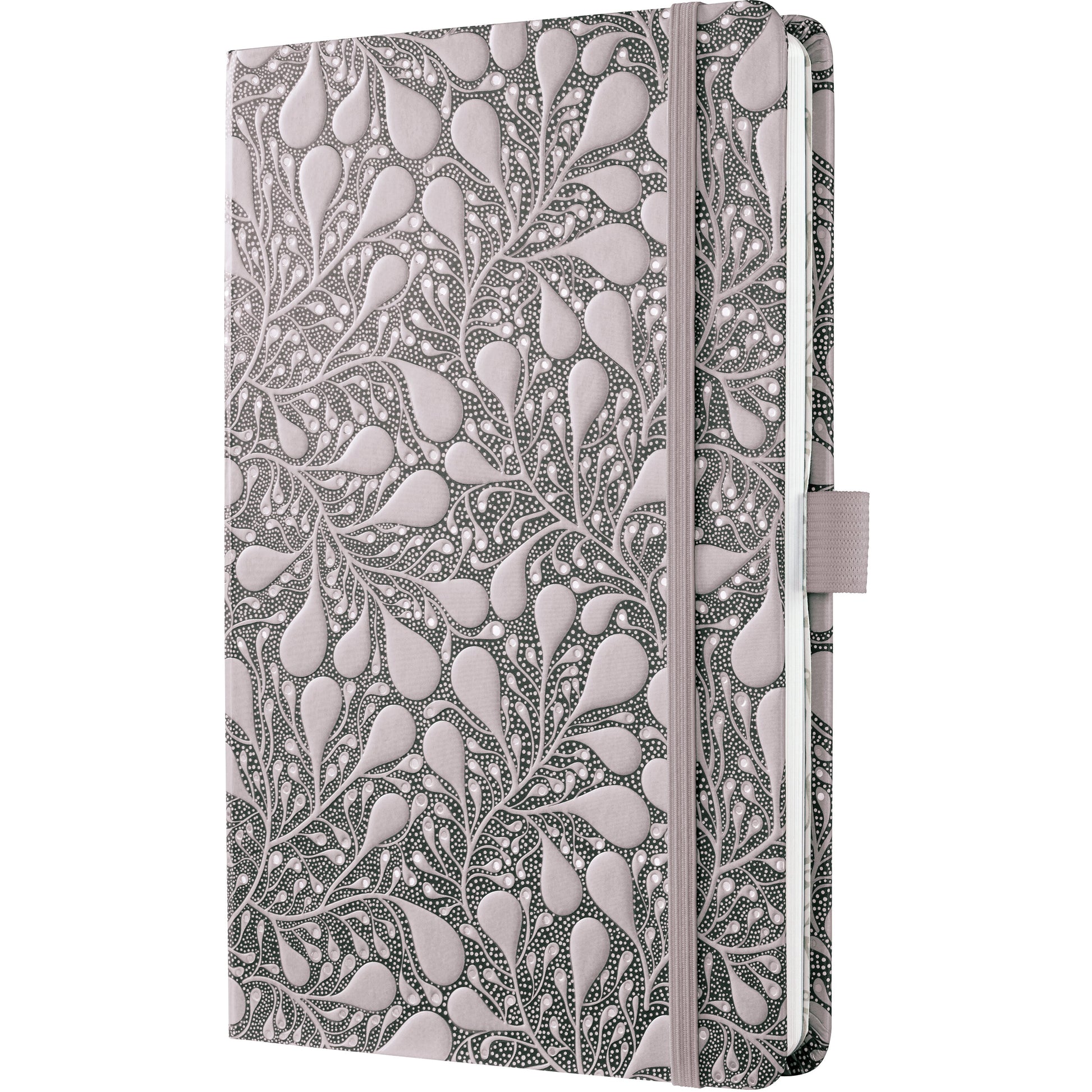 Jolie Notizbuch – A5 – liniert – 174 Seiten – Hardcover, perforiert, schwarz/rosé