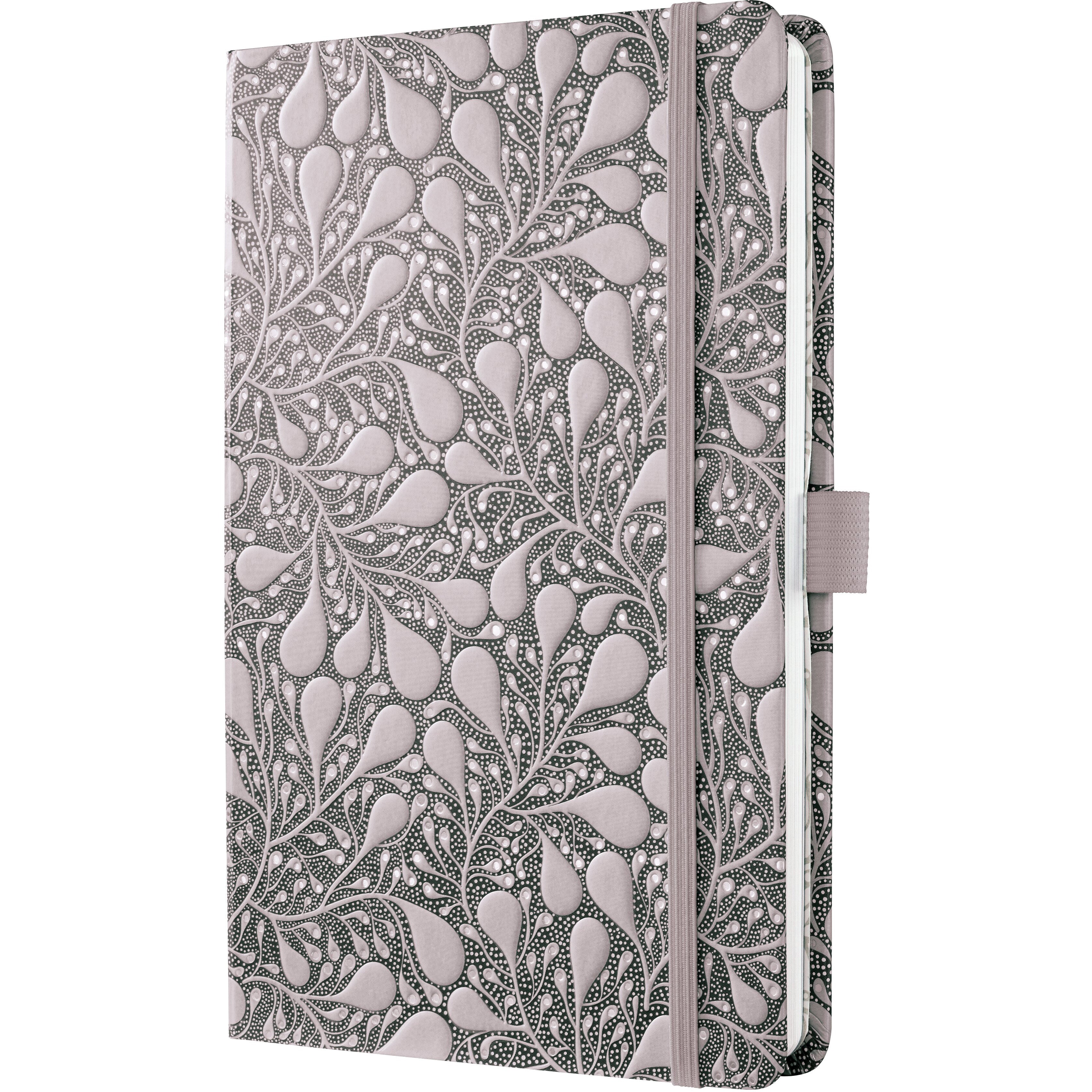 Jolie Notizbuch – A5 – liniert – 174 Seiten – Hardcover, perforiert, schwarz/rosé