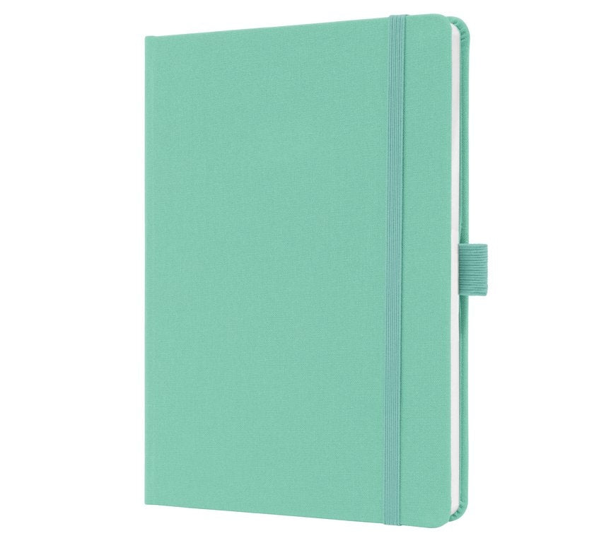 Jolie Notizbuch – A5 – liniert – Gummiband, Stiftschlaufe – mighty mint