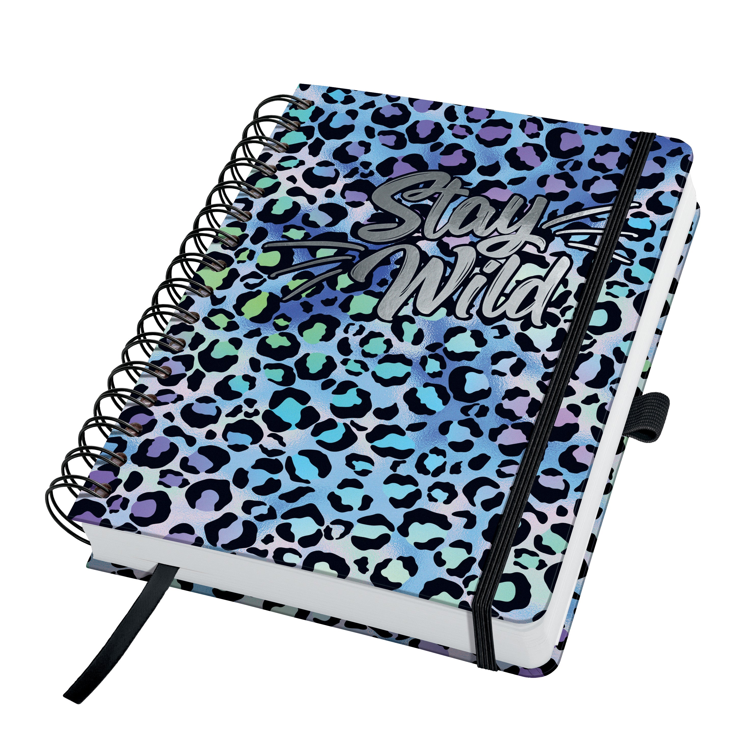 Jolie Spiralbuch – A5 – 240 Seiten – Hardcover, Spiralbindung, mikroperforiert, Gummiband, Stiftschlaufe