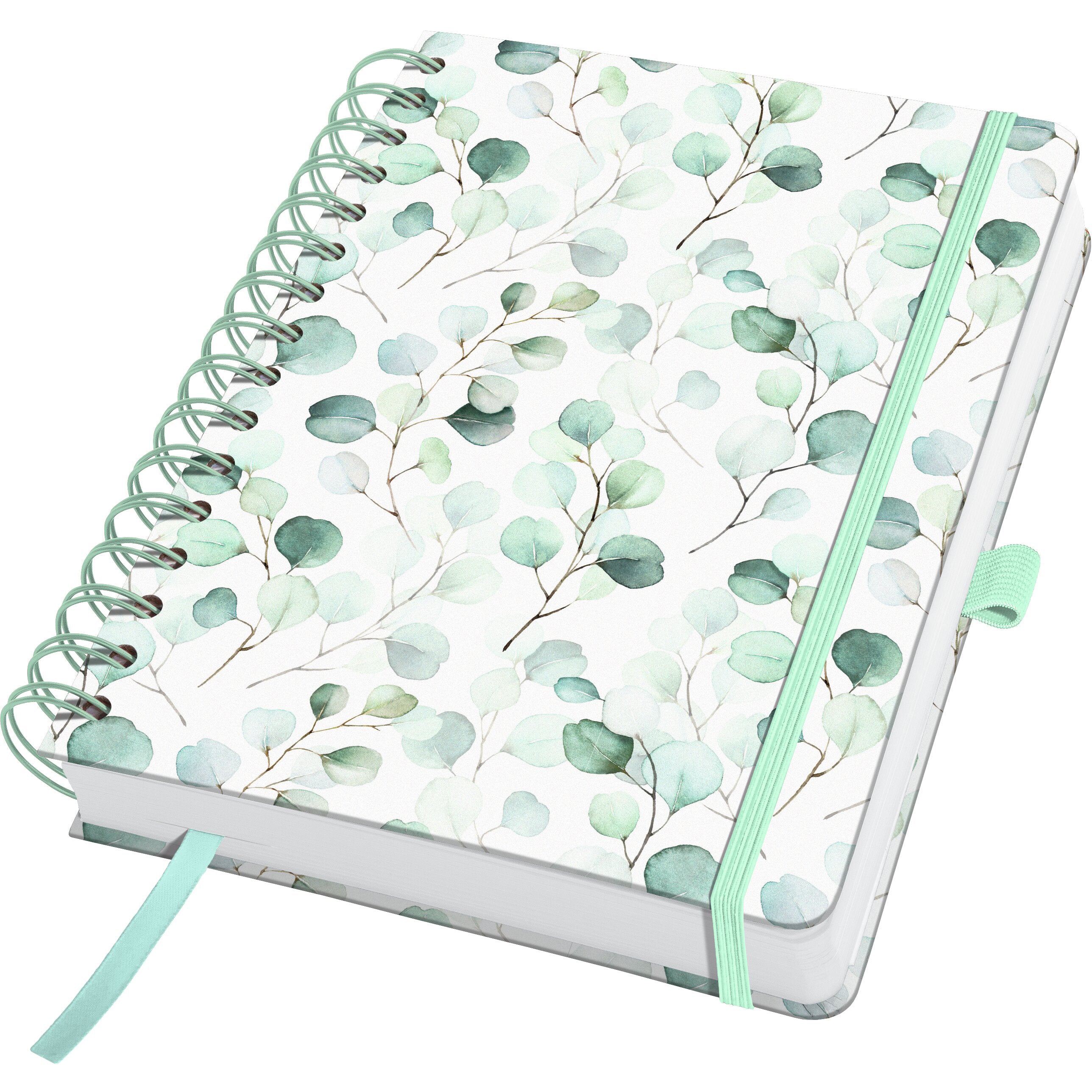 Jolie Eucalyptus Day Spiralbuch – A5 – blanko – 240 Seiten – 120 g/m² – Hardcover, perforiert