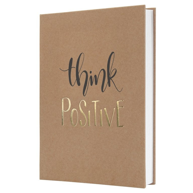 Jolie Pure Positivity Notizbuch – A5 – Liniert – Geprägtes Kraftpapier, Leseband