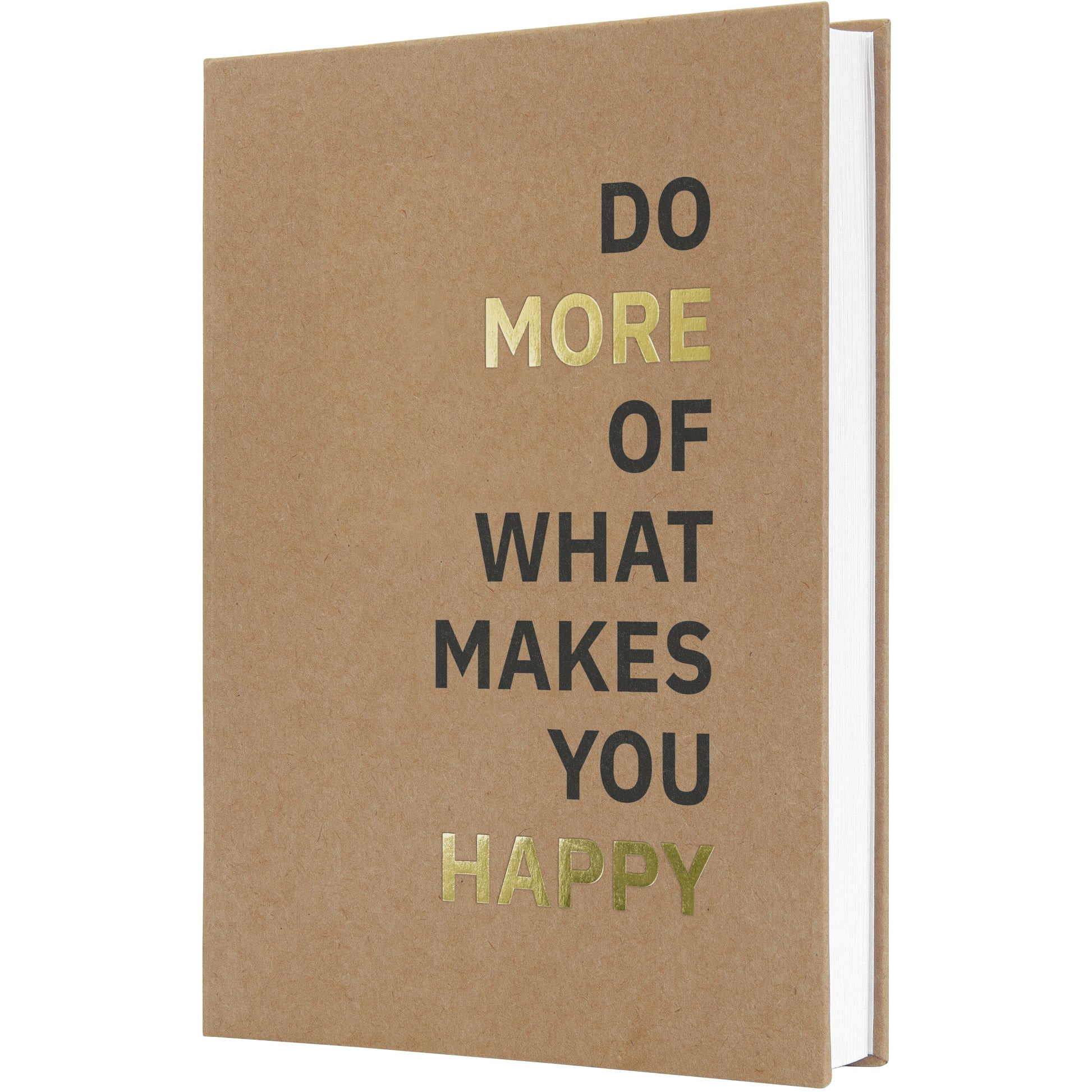 Jolie Pure Happiness Notizbuch – A5 – Liniert – 192 Seiten – Hardcover, Leseband – Braun