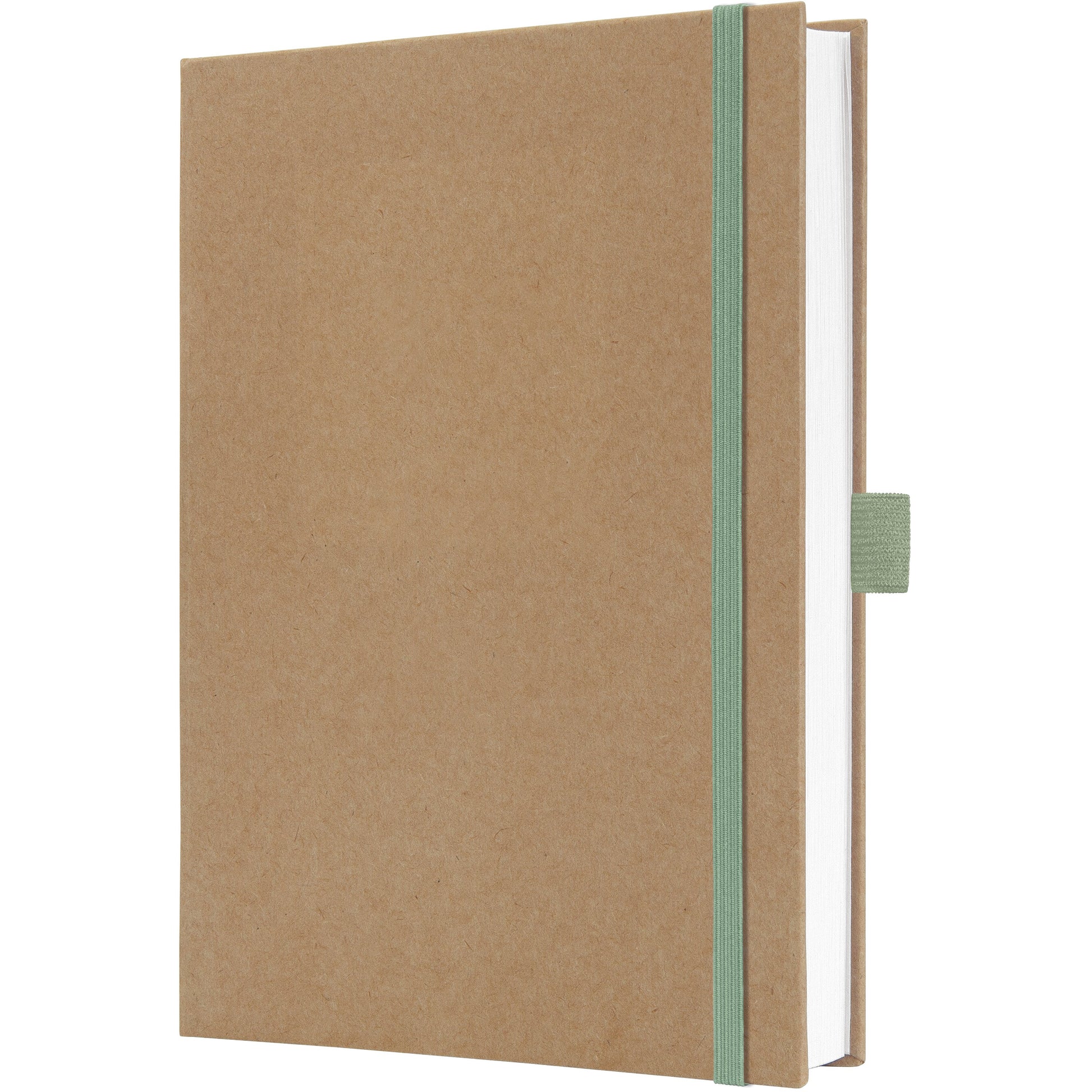 JOLIE Notizbuch – A5 – blanko – 192 Seiten – 100 g/m² – Hardcover, Gummiband, Stiftschlaufe – Mint – FSC