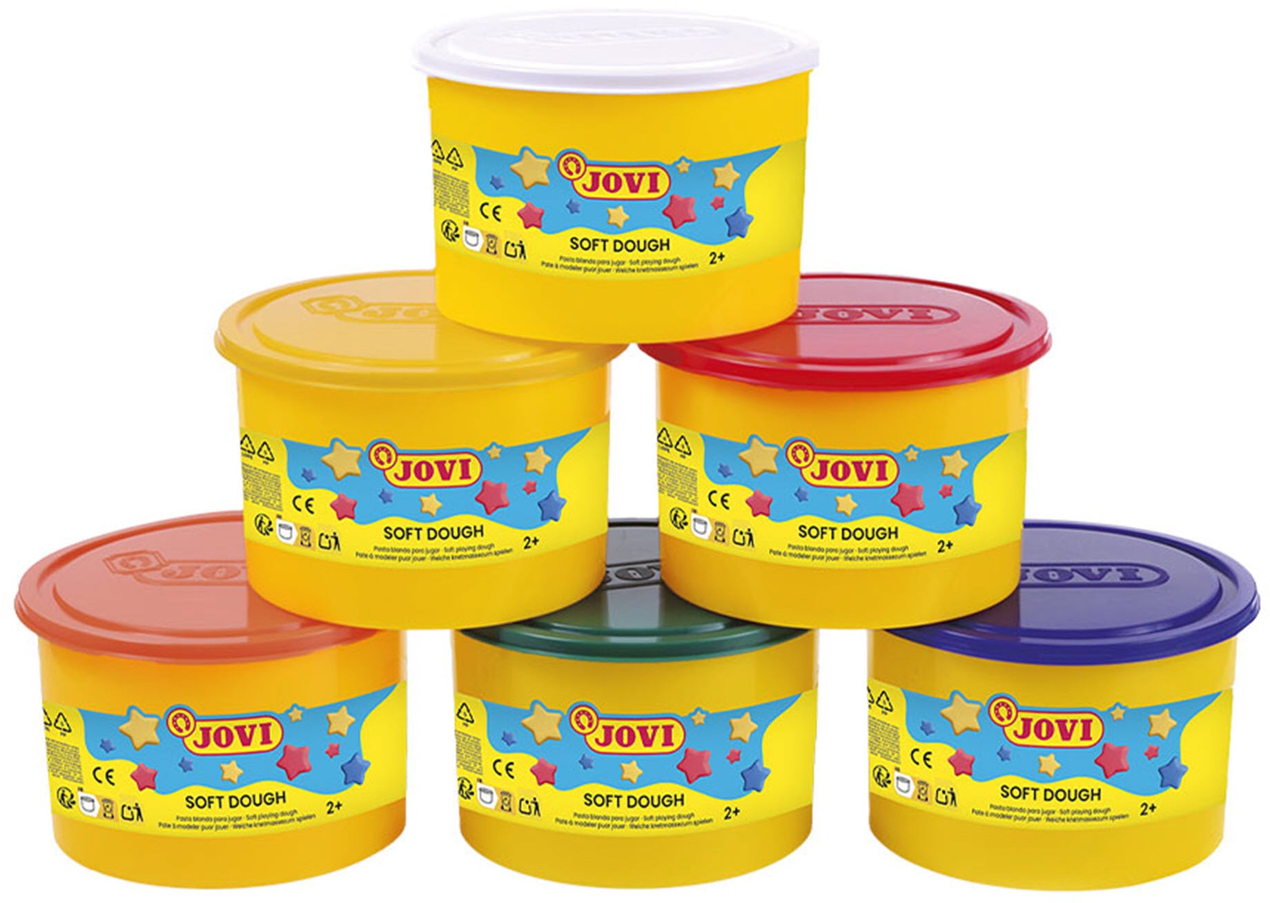 Jovi Knetmasse (weich), Mehrfarbig, 6 × 460 g, 510054606