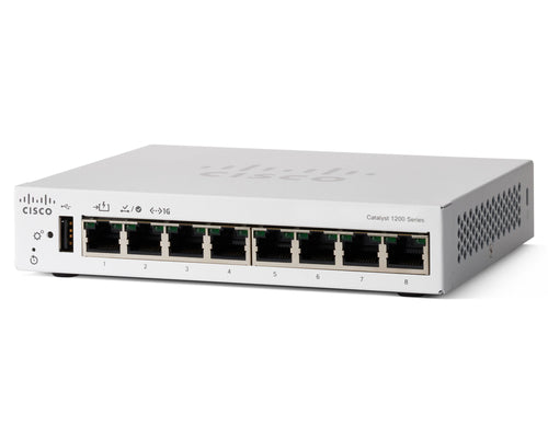 Cisco C1200-8T-D – Managed L2/L3 Switch – 8× 1G, Desktop