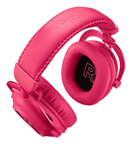 Logitech G PRO X 2 LIGHTSPEED Gaming-Headset – Over-Ear, Stereo, Kabel + BT, mit USB-A-Dongle, Magenta