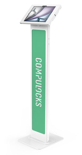 Compulocks Tablet-Bodenständer – für iPad Air 11" (M2), abschliessbar, VESA 75×75/100×100 – Weiss