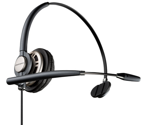 Poly EncorePro HW710 Office-Headset – On-Ear, Mono, Kabelgebunden (USB-A), mit Tragecase, Schwarz/Silber