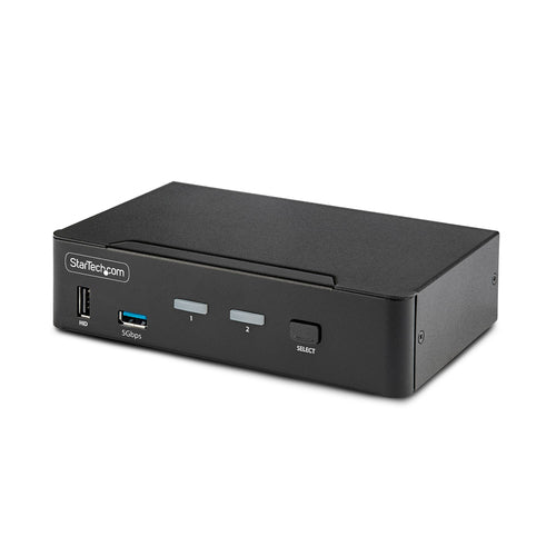 StarTech.com D86A2 – 2-Port DP KVM-Switch – 7680 × 4320/60 Hz, USB 3.0-Hub, Audio