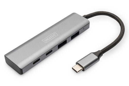 Digitus USB-Hub – USB-C, 2× USB-A, 2× USB-C, für Windows/ChromeOS