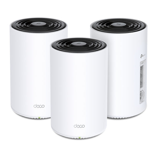 TP-Link Deco PX50 (3er-Pack) – WLAN-Router – Wi-Fi 6 Dual-Band (2,4/5 GHz), 2,4 Gbit/s, 3×GbE