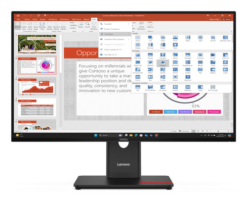 Lenovo ThinkVision T27-40 – Monitor, 27", 1920 × 1080 (Full HD), IPS