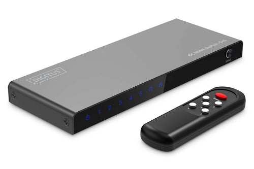 Digitus HDMI-Switch 5×1, 8K/60 Hz (4:4:4), HDR, HDCP 2.3