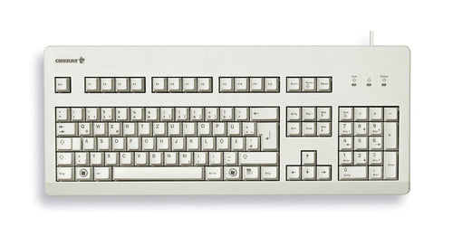 CHERRY G80-3000 – Tastatur, kabelgebunden (USB-A), ES-Layout (ES), Fullsize (mit Ziffernblock), Grau