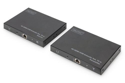 Digitus HDMI KVM-Extender-Set über Cat6/7/8, bis 70 m, 4K (3840 × 2160), 18 Gbit/s