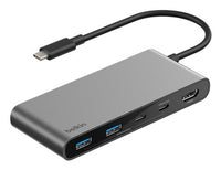 Belkin Connect USB-Hub – USB-C, 1× HDMI, 2× USB-A, 2× USB-C, 100 W PD, SD/microSD, für Windows/Mac/ChromeOS