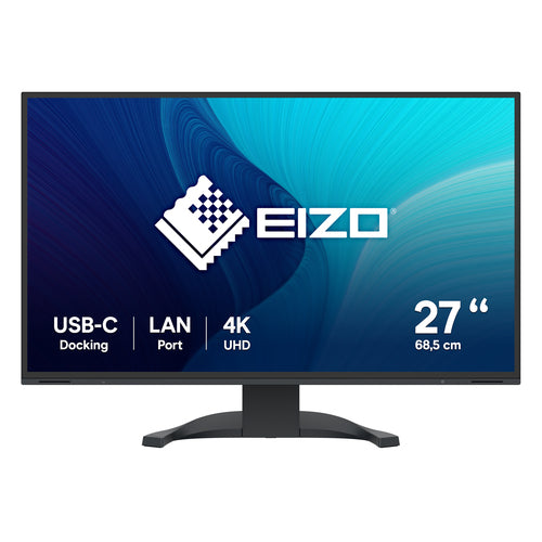 EIZO FlexScan EV2740X – Monitor, 27", 60 Hz, 350 cd/m², USB-C, KVM, Lautsprecher, VESA 100 × 100, Schwarz