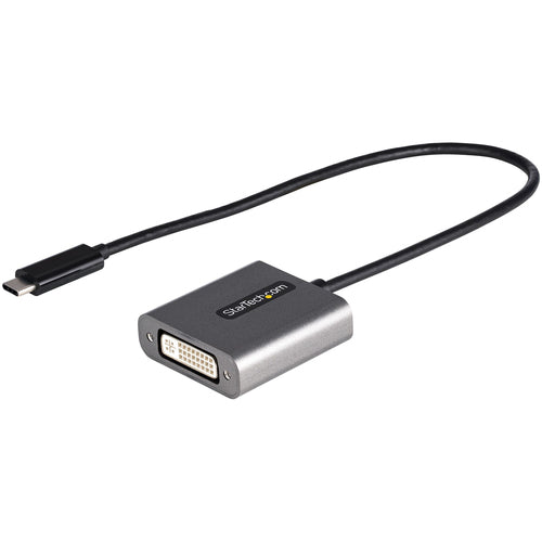StarTech.com USB-C auf DVI Adapter 1920×1200 60 Hz – 0,295 m – Schwarz/Silber – für Thunderbolt 3 Geräte