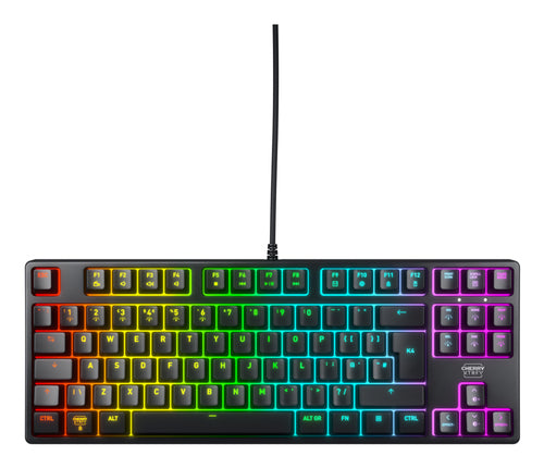 CHERRY K4V2 TKL – Tastatur, kabelgebunden, TKL (ohne Ziffernblock), mechanisch (Cherry MX Red), Schwarz