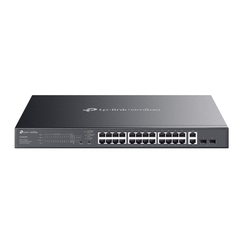 TP-Link ES228GMP – Managed Switch – 26×GbE, 2×SFP, L2, PoE+ 384 W, 1U
