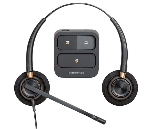 Poly EncorePro 520 Office-Headset – On-Ear, Stereo, Kabelgebunden, ANC, Schwarz