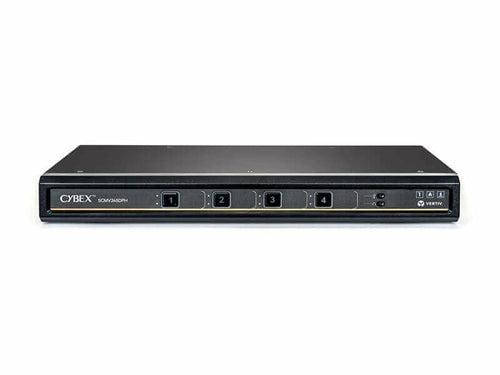 Vertiv SCMV245DPH-400 – 4-Port DisplayPort/HDMI KVM-Switch – 4K/30 Hz, USB 2.0-Hub, Audio