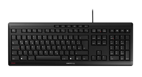CHERRY STREAM – Tastatur, kabelgebunden, PT-Layout (PT), Schwarz