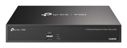 TP-Link VIGI NVR1004H NVR – 4K, 1 PoE-Port, für ONVIF, schwarz