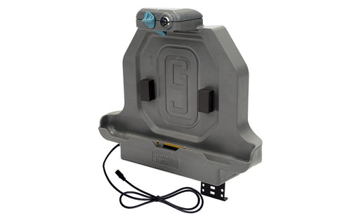 Gamber-Johnson Tablet-Halterung für Zebra ET51/56 – 8", 2× USB 2.0, VESA 75×75 – Schwarz