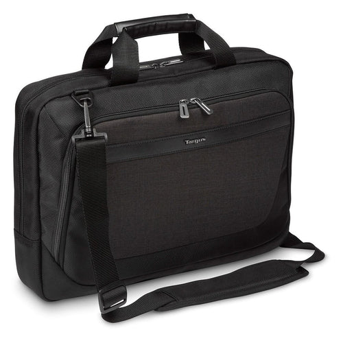 Targus CitySmart Advanced Multi-Fit – Notebooktasche 15,6", PU, Schwarz/Grau, 8 × 31 × 41 cm