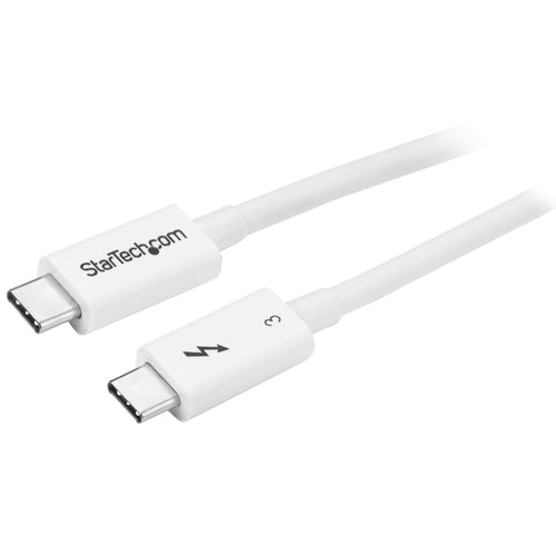 StarTech.com Thunderbolt 3 (USB-C) Kabel – 40 Gbit/s – 0,5 m – PD 100 W – PVC – Weiss